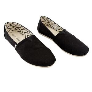 TOMS black Alpargata Heritage Canvas Slip-on Shoes womens 8.5 classic espadrille